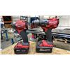 Image 2 : 2 CORDLESS MILWAUKEE DRILLS, GRINDER, 4 BATTERIES & 2 CHARGERS