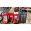 Image 4 : 2 CORDLESS MILWAUKEE DRILLS, GRINDER, 4 BATTERIES & 2 CHARGERS
