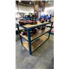 Image 2 : METAL WOOD TOP 3 TIER STORAGE SHELF APPROX 49"L X 24"D X 34"H