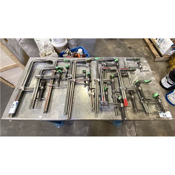 GROUP OF APPROX 13 ASSORTED SIZE WELDING CLAMPS MOSTLY BESSEY