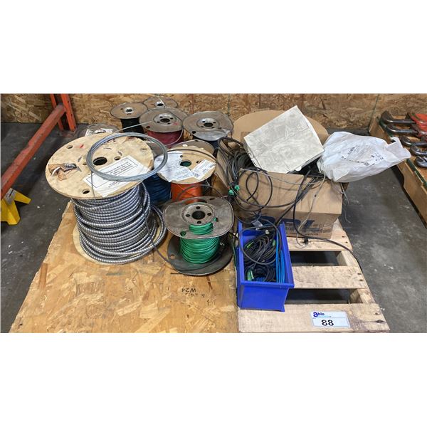 PALLET OF ASSORTED ELECTRICAL WIRE