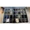 Image 4 : SMALL BLACK 4 DRAWER TOOL CHEST WITH ASSORTED CONTENTS- GREASE NIPPLES, SET SCREWS, COTTER PINS &
