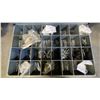 Image 5 : SMALL BLACK 4 DRAWER TOOL CHEST WITH ASSORTED CONTENTS- GREASE NIPPLES, SET SCREWS, COTTER PINS &