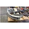 Image 7 : PALLET OF ASSORTED PIPE BENDING TOOLS, CLAMPS, CUTTERS, PRY BARS, BELT FASTENERS, ROLLS OF AIR