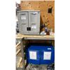 Image 1 : SUNCAST PLASTIC STORAGE CABINET & BLUE METAL STORAGE CABINET