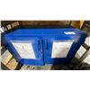 Image 4 : SUNCAST PLASTIC STORAGE CABINET & BLUE METAL STORAGE CABINET