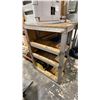 Image 2 : METAL WOOD TOP TABLE APPROX 50"W X 28"D X 40"H *CONTENTS NOT INCLUDED*