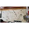 Image 3 : LARGE METAL TOP STORAGE WORKBENCH WITH WOODEN BACKBOARD APPROX 18'L X 2'D X 7'H