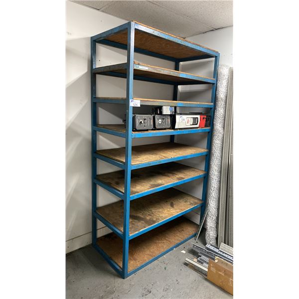 BLUE WELDED METAL 8 TIER STORAGE SHELVING UNIT APPROX 48"W X 24"D X 84"H *CONTENTS NOT INCLUDED*