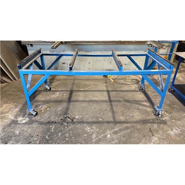 MOBILE MATERIAL HANDLING CART APPROX 7'L X 3'D X 3'H