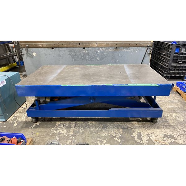 HYDRAULIC LIFT PLATFORM WORK TABLE APPROX 6'L X 3'D X 2'H