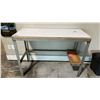 Image 1 : PLASTIC TOP METAL SHOP TABLE APPROX 48"L X 20"D X 35"H