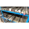 Image 4 : 4 TIER SHELVING UNIT WITH ASSORTED METAL/STAINLESS STOCK MATERIAL- ROUND BAR, SOLID ROUND, SQUARE
