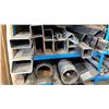 Image 9 : 4 TIER SHELVING UNIT WITH ASSORTED METAL/STAINLESS STOCK MATERIAL- ROUND BAR, SOLID ROUND, SQUARE