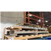 Image 3 : GREEN METAL CANTILEVER STORAGE RACK WITH PARTIAL PALLETS OF SHEET METAL- MILO STEEL/ STAINLESS