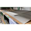Image 9 : GREEN METAL CANTILEVER STORAGE RACK WITH PARTIAL PALLETS OF SHEET METAL- MILO STEEL/ STAINLESS