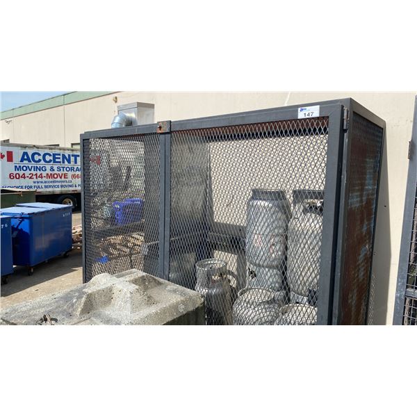 LARGE METAL STORAGE CAGE *CONTENTS NOT INCLUDED*