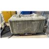 Image 2 : PAIR OF LARGE CEMENT FOUNDATION BLOCKS APPROX 5000LB EACH ON METAL STANDS WITH FORKLIFT SLOTS