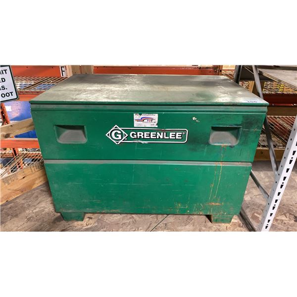 GREENLEE LARGE CAPACITY WORK SITE JOB BOX WITH ASSORTED TARPS