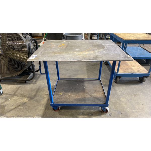 METAL 2 TIER MOBILE SHOP CART