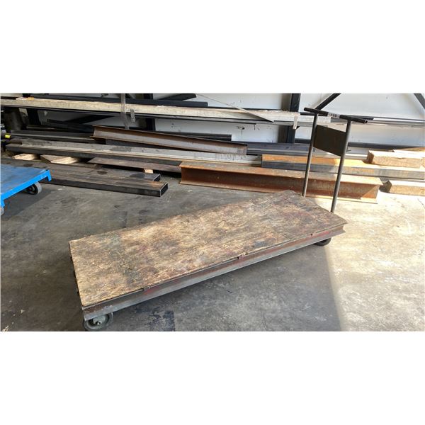 METAL WOOD TOP 69"L PLATFORM CART