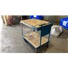 Image 2 : METAL WOOD TOP 2 TIER MOBILE CART