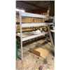 Image 2 : GREY ADJUSTABLE METAL SHELVING UNIT WITH PLYWOOD SHELVING WITH ASSORTED RUBBER MATERIAL CONTENTS