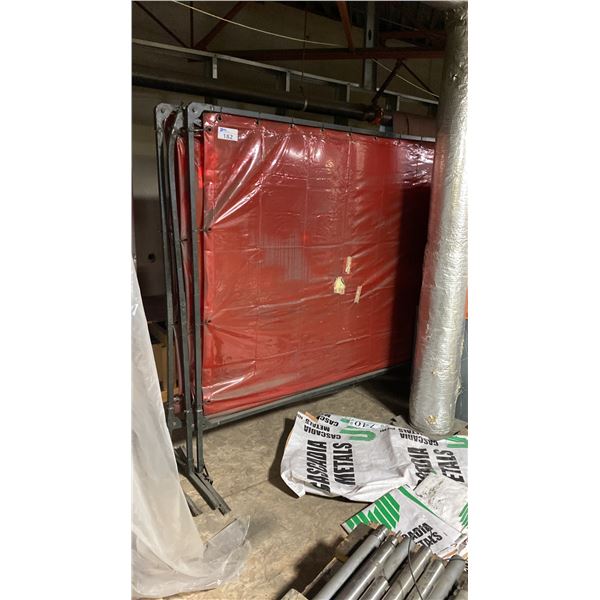 GROUP OF 3 APPROX 8.5'L WELDING SCREENS