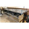 Image 2 : GREY METAL ADJUSTABLE SHELVING UNIT WITH ASSORTED WHIT/BLACK PLASTIC MATERIAL & 2 BOXES OF
