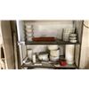 Image 4 : 2 WOODEN BOOKSHELVES WITH ASSORTED PLASTIC, VENTING, TRIM & MORE