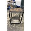 Image 3 : SMALL METAL 2 TIER MOBILE CART WITH HOOKS