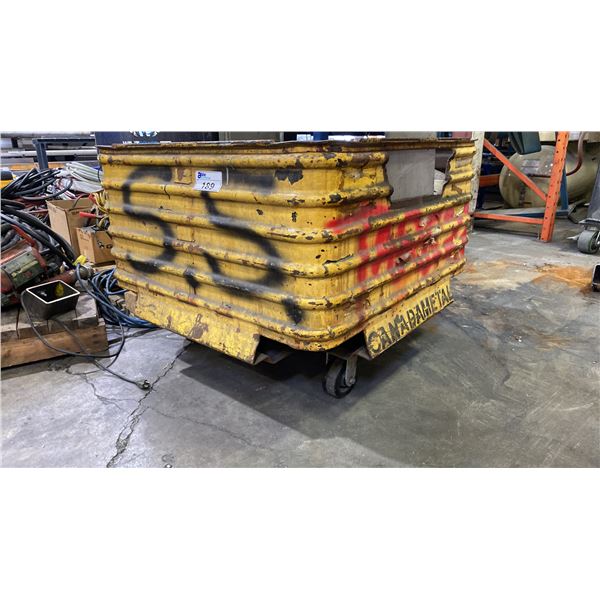 2 SCRAP METAL BINS- 1 MOBILE & 1 WITH FORKLIFT SLOTS *CONTENTS NOT INCLUDED*