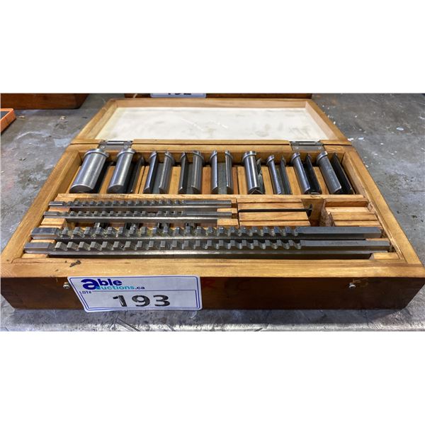 KEYWAY BROACH SET IN WOODEN CASE