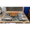Image 2 : MITUTOYO OUTSIDE MICROMETER SET IN WOODEN CASE