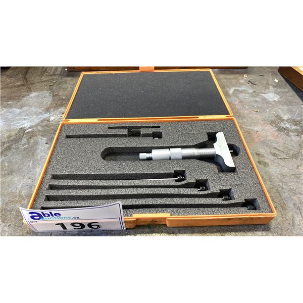 MITUTOYO DEPTH MICROMETER SET IN PLASTIC CASE