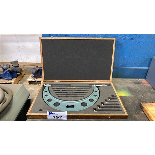MITUTOYO OUTSIDE MICROMETER SET IN WOODEN CASE