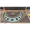 Image 2 : MITUTOYO OUTSIDE MICROMETER SET IN WOODEN CASE
