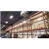 Image 1 : 19 BAYS OF ORANGE INDUSTRIAL PALLET RACKING WITH MESH DECKING APPROX 22- 16' UPRIGHTS,