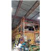 Image 3 : 19 BAYS OF ORANGE INDUSTRIAL PALLET RACKING WITH MESH DECKING APPROX 22- 16' UPRIGHTS,