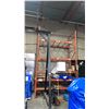 Image 4 : 19 BAYS OF ORANGE INDUSTRIAL PALLET RACKING WITH MESH DECKING APPROX 22- 16' UPRIGHTS,