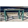 Image 2 : 2 GREEN METAL SAWHORSES