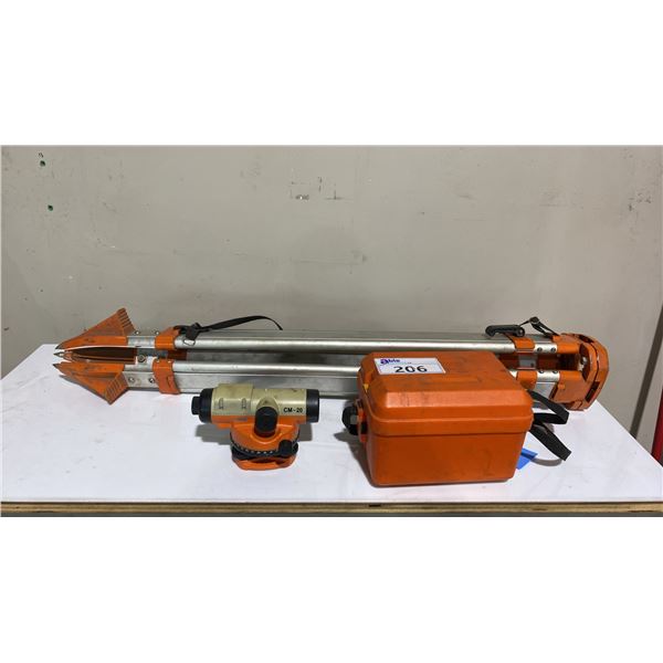 CAN-MEASURE MODEL CM-20 SURVEYORS LEVEL WITH CASE AND TRIPOD STAND