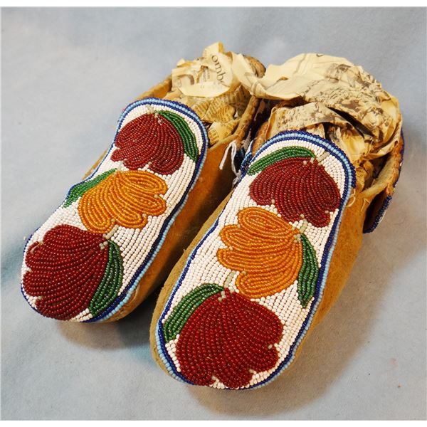 Iroquois beaded moccasins