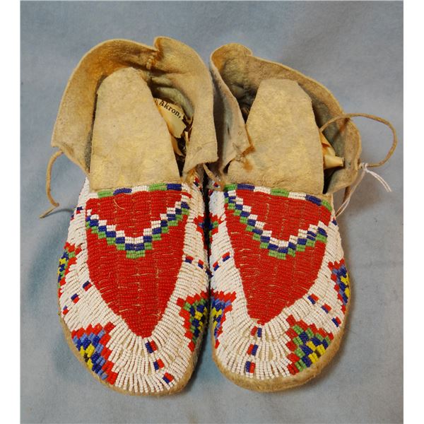 Northern Plains beaded moccasins