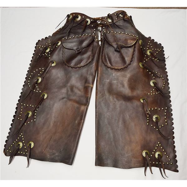 R. T. Frazier heavy studded batwing chaps