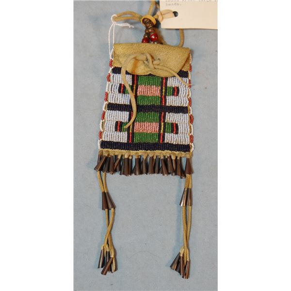 Cheyenne beaded strike-a-lite bag