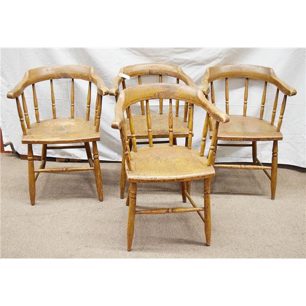 Set of four vintage saloon chairs