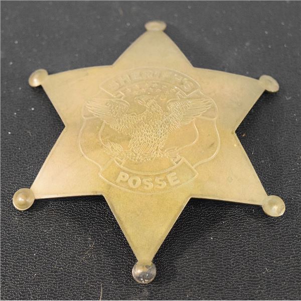 Vintage brass sheriff's badge