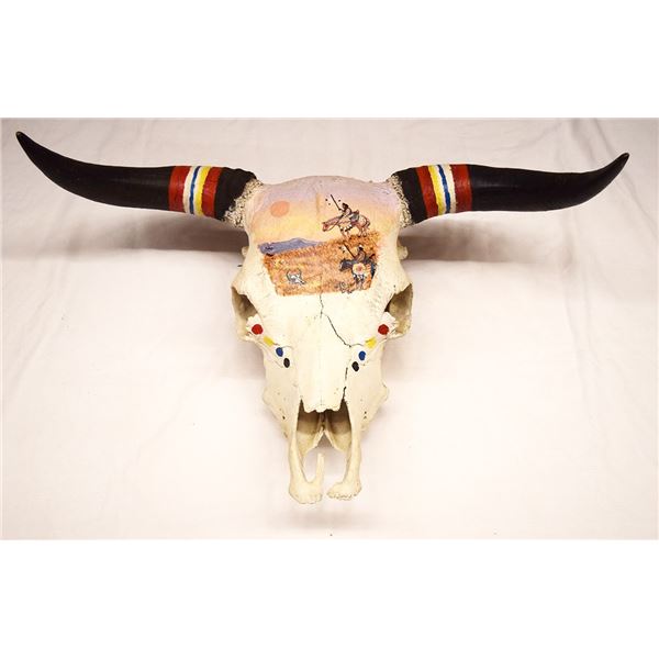 Handpainted cow skull