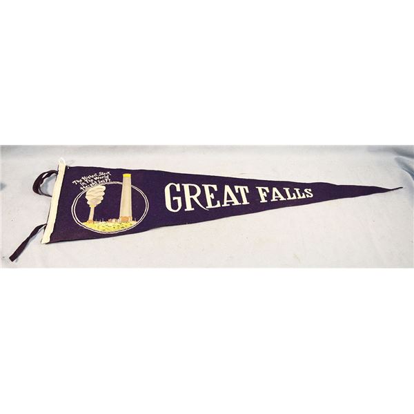 Vintage Great Falls felt pennant